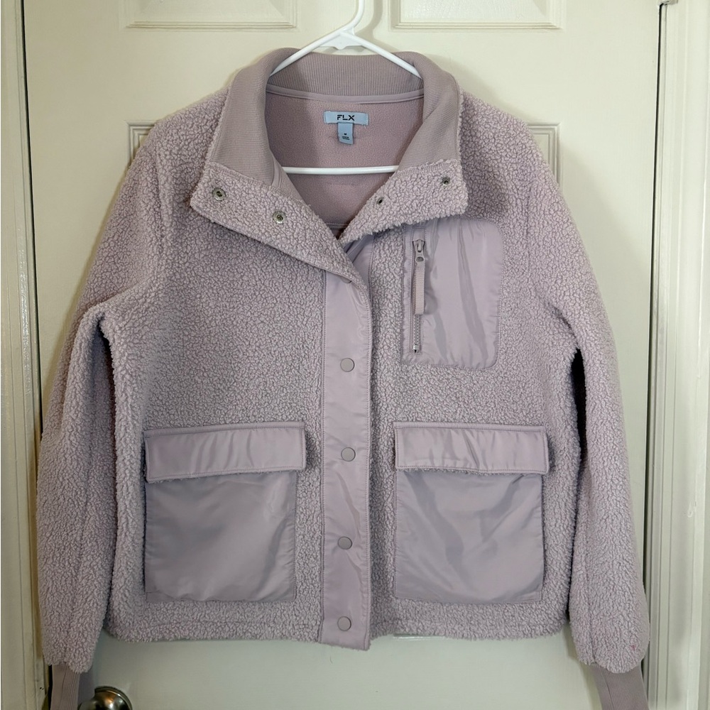 FLX Women's Soft Purple Teddy Jacket